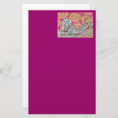 Briefpapier der Eulen-6 (Vorne/Hinten)