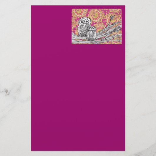 Briefpapier der Eulen-6 (Vorderseite)