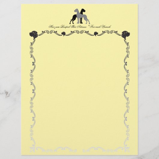 Briefpapier Deutsche Doggen Flyer (Vorne)
