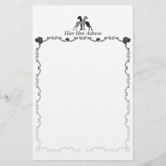 Briefpapier Doggen (Vorderseite)