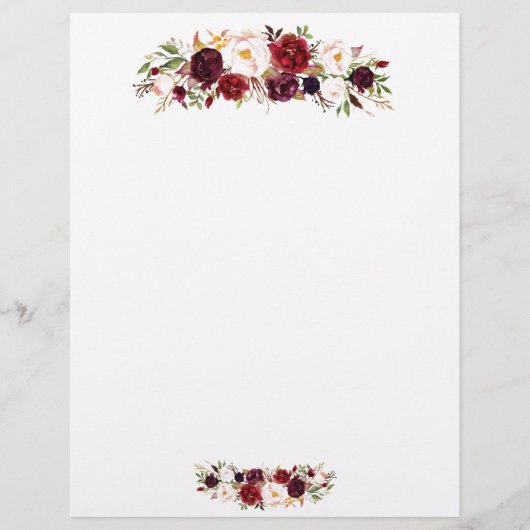 Briefpapier - Florales Design (Vorderseite)