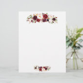 Briefpapier - Florales Design (Stehend Vorderseite)