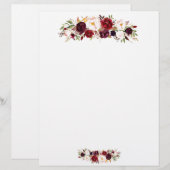 Briefpapier - Florales Design (Vorne/Hinten)