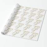 Briefpapier für das Hochzeitstich P Geschenkpapier<br><div class="desc">Hochzeitsmonogramm oder Jubiläumsgeschenkpapier.</div>