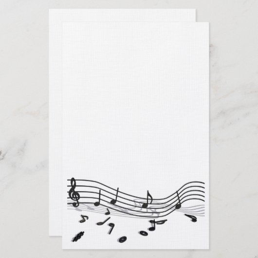 Briefpapier für Musikfreunde (Vorne/Hinten)