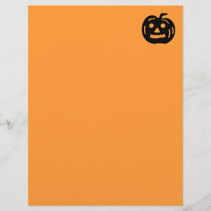 Briefpapier Halloween Kürbisgesicht