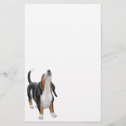 Briefpapier HeulensBasset Hound (Vorderseite)
