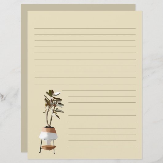 Briefpapier mit Eukalyptus Tree (Vorne/Hinten)