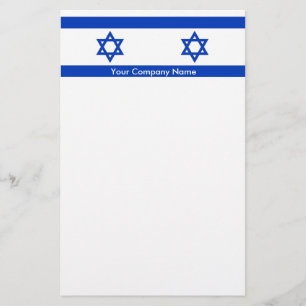 Briefpapier mit Flagge von Israel