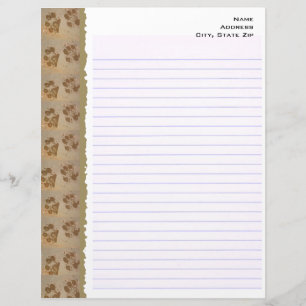 Briefpapier mit Pfotenabdrücken