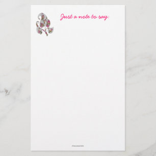Briefpapier mit Rosenknospen