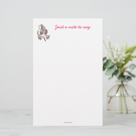 Briefpapier mit Rosenknospen (Stehend Vorderseite)