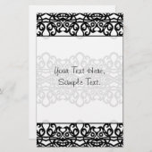 Briefpapier-Spitze-Stickerei-Entwurf Briefpapier (Vorne/Hinten)