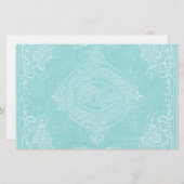 Briefpapier-Vintages Bucheinband-eisiges Briefpapier (Vorne/Hinten)