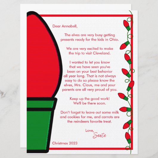 Briefpapier von Santa & Mrs. Claus (Vorne/Hinten)