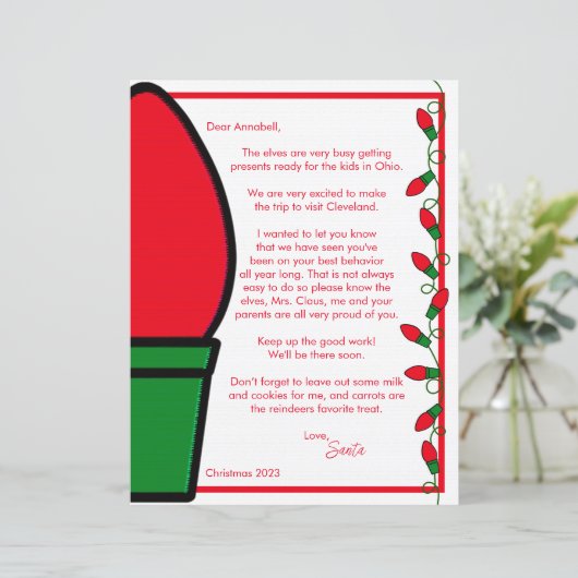 Briefpapier von Santa & Mrs. Claus (Stehend Vorderseite)