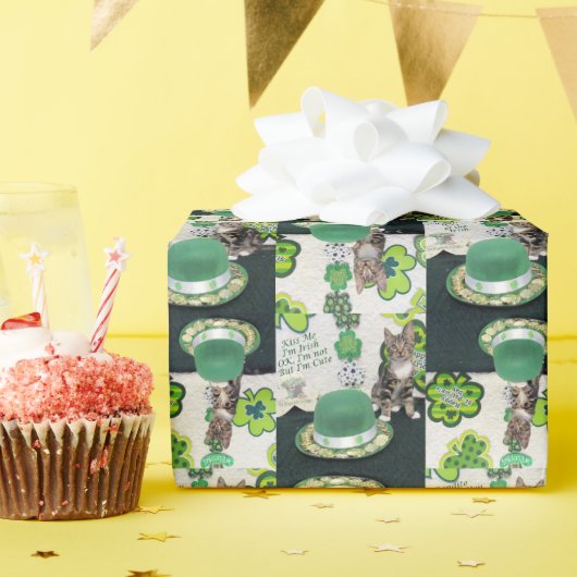 Briefpapier zum St. Patrick's Day (4 SQ) Geschenkpapier (Geburtstagsparty)