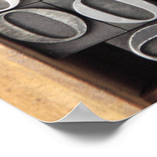 Briefpresse Metallplakat Poster (Ecke)