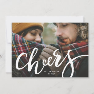 Brieftasche Cheers Holiday Foto Card Feiertagskarte