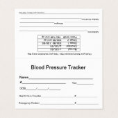 Brieftasche für den Blutdruck Visitenkarten (Außenseite Aufgefaltet)