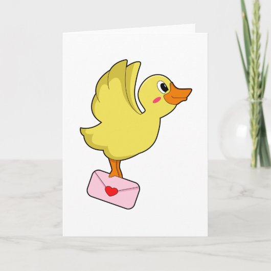 Brieftaube Ente Karte (Vorderseite)