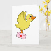Brieftaube Ente Karte (Gelbe Blume)
