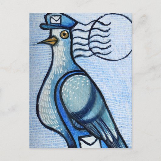 Brieftauben-Post-Humor Postkarte (Vorderseite)