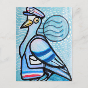 Brieftaubenpost Humor                   Postkarte