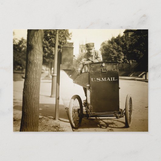 Briefträger 1900er postkarte (Vorderseite)