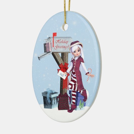 Briefträger Elf Mailbox und Geschenke Ornament (Links)