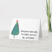 Briefträger Feiertagskarte (Rückseite)