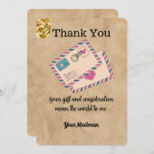 Briefträger Postal Mail Carrier Dankeskarte (Vorne/Hinten)