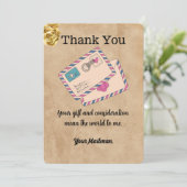 Briefträger Postal Mail Carrier Dankeskarte (Stehend Vorderseite)