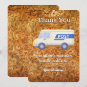 Briefträger Postal Mail Carrier Dankeskarte (Vorne/Hinten)