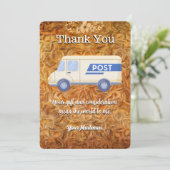 Briefträger Postal Mail Carrier Dankeskarte (Stehend Vorderseite)