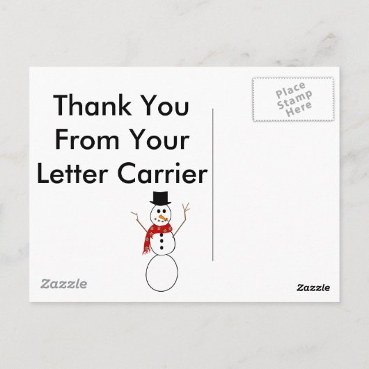 Briefträger Vielen Dank Karten (Rückseite)