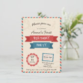 Briefumschlag. Einladung zum Geburtstag. (Stehend Vorderseite)