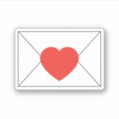 Briefumschlag für die Liebe Aufkleber (Vorderseite)