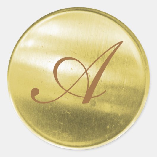 Briefumschlag für Monogramm Runder Aufkleber (Vorderseite)