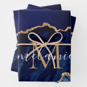 Briefumschlag für Papierblätter aus blau lackierte Geschenkpapier Set (Beispiel)