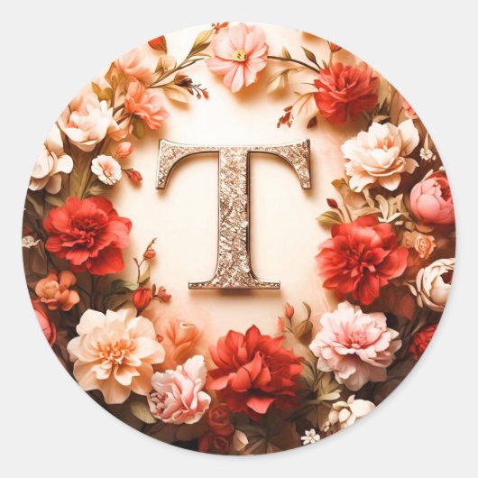 Briefumschlag T Runder Aufkleber (Vorderseite)