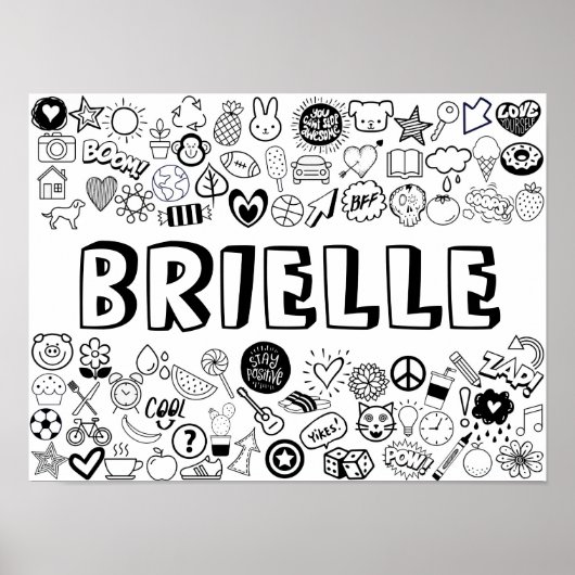 "BRIELLE" Kontur-Design Poster (Vorne)