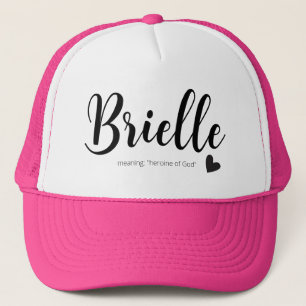 Brielle Name bedeutet Minimal Modernes Kinderskrip Truckerkappe