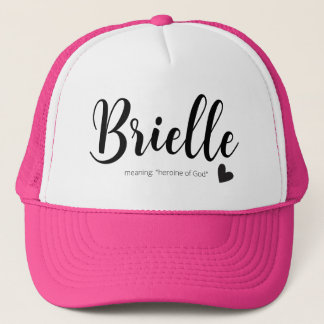 Brielle Name bedeutet Minimal Modernes Kinderskrip Truckerkappe