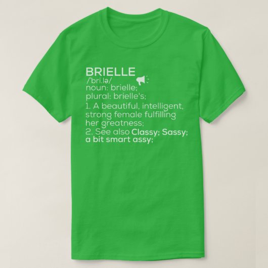 Brielle Name Brielle Definition Brielle Female Nam T-Shirt (Design vorne)