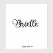 Brielle Name - Handgeschriebene Kalligrafie Aufkleber (Blatt)