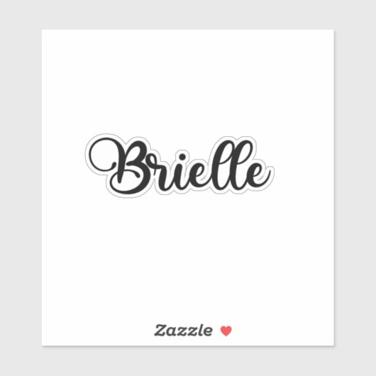 Brielle Name - Handgeschriebene Kalligrafie Aufkleber (Blatt)
