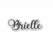 Brielle Name - Handgeschriebene Kalligrafie Aufkleber (Vorderseite)