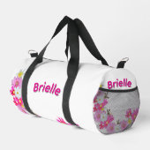 Brielle Name Mit Baby-Erdmännchen Und Blumen, Duffle Bag (Rechte Ecke)