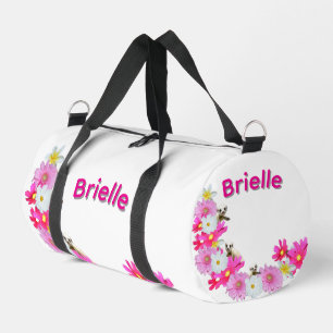 Brielle Name Mit Baby-Erdmännchen Und Blumen, Duffle Bag
